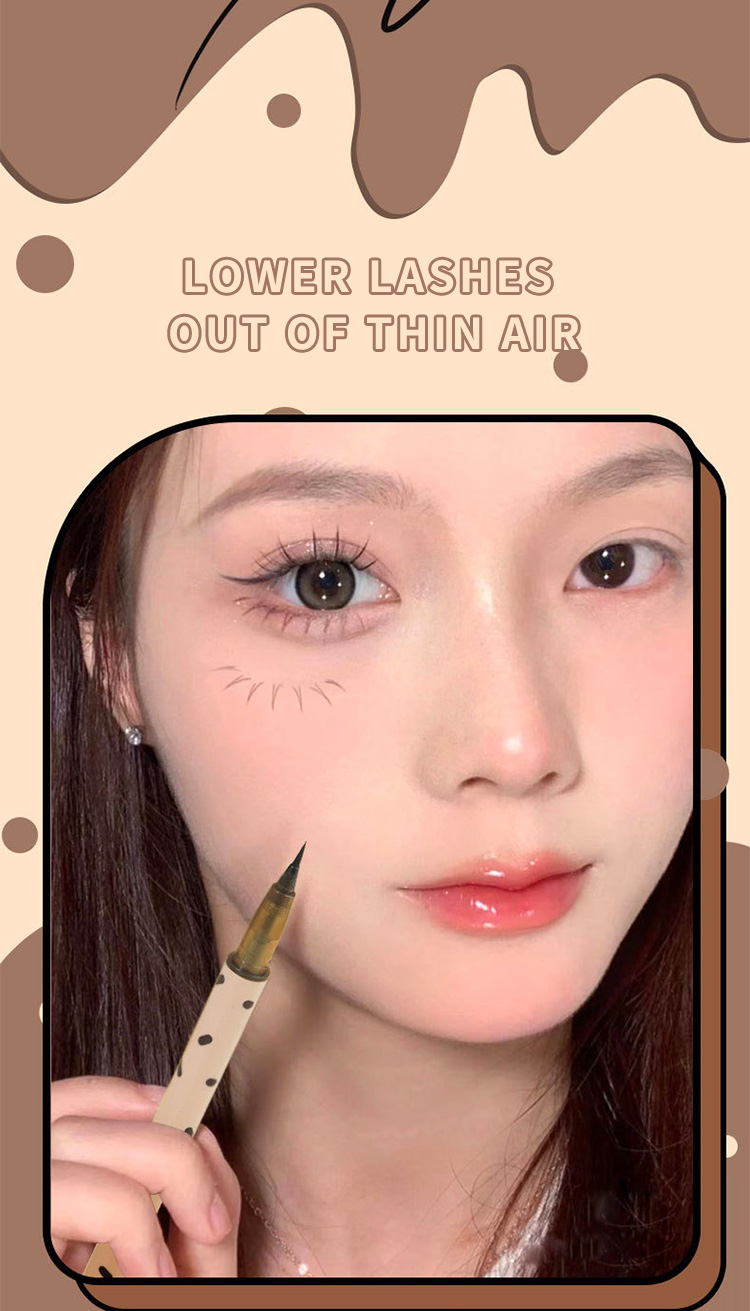 Mô tả Gecomo Bút Kẻ Mắt Nước Ngòi Siêu Mảnh 0.01mm Cho Người Mới Bắt Đầu Trang Điểm - 2