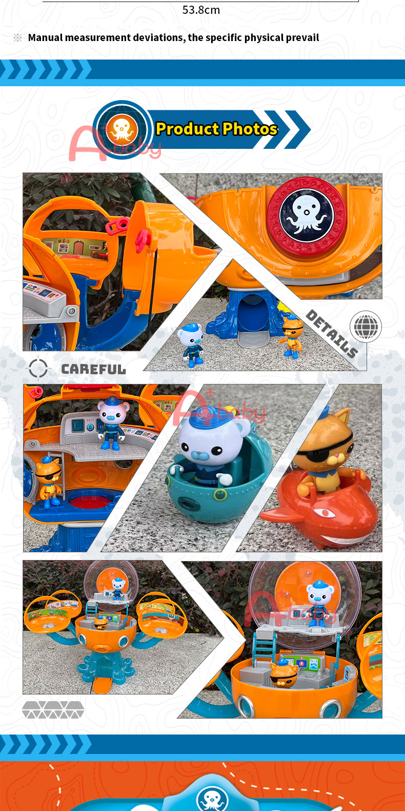 The Octonauts Toys OCTO-POD BASE SET Bộ Đế Bạch Tuộc Đồ Chơi Có Đèn Và ...