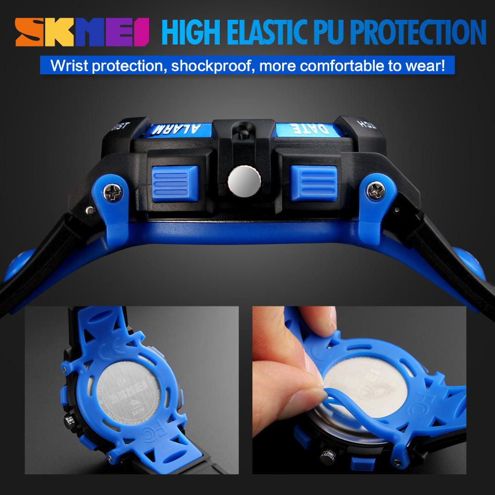 Mô tả Đồng hồ SKMEI 1163 kĩ thuật số chống thấm nước có đèn LED thời trang cho bé trai bé gái - 8