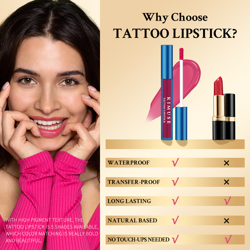 Mô tả Son xăm KIMUSE dạng lột kháng nước và lâu trôi - 6