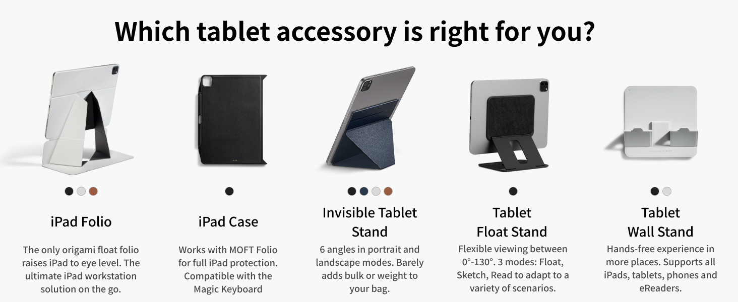 Mô tả MOFT SnapTablet Stand Giá đỡ máy tính bảng  có thể tháo rời với bàn phím ma thuật điều chỉnh siêu mỏng - 10