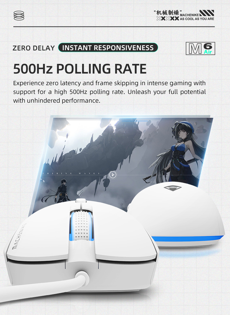 Chuột Quang Gaming M6 Air 500Hz 6 NúT BấM Cho Laptop / PC | Shopee Việt Nam