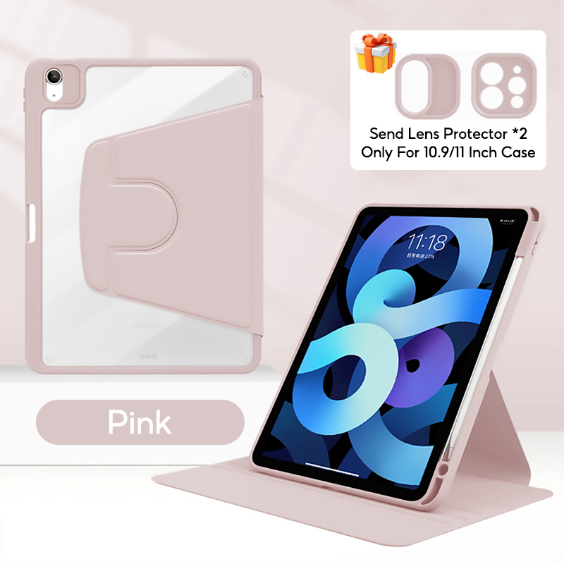 Mô tả Tbtic Cho iPad Ốp Lưng Air 7 M3 2025 6 Pro 11 2024 Air 5 4 10.9 11th A16 10th 9th 8th Gen 7th 10.2 Mini 6 Ốp Lưng Có Giá Đỡ Bút Chì 720° Xoay - 11