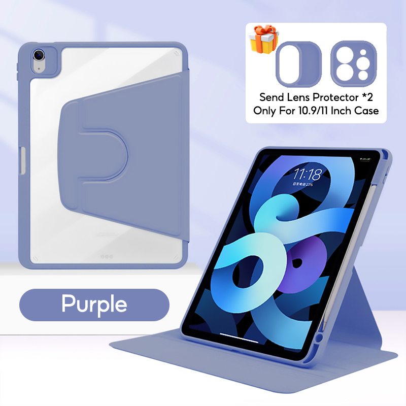 Mô tả Tbtic Cho iPad Ốp Lưng Air 7 M3 2025 6 Pro 11 2024 Air 5 4 10.9 11th A16 10th 9th 8th Gen 7th 10.2 Mini 6 Ốp Lưng Có Giá Đỡ Bút Chì 720° Xoay - 12