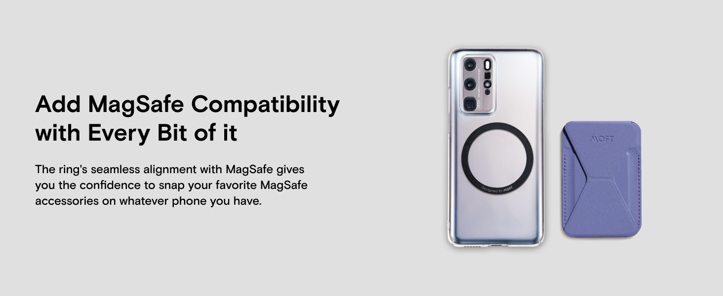 Mô tả MOFT Magnetic Ring Vòng Nam Châm Mỏng Với Phụ Kiện Nam Châm Mạnh Cho Điện Thoại Thông Minh MagSafe - 1