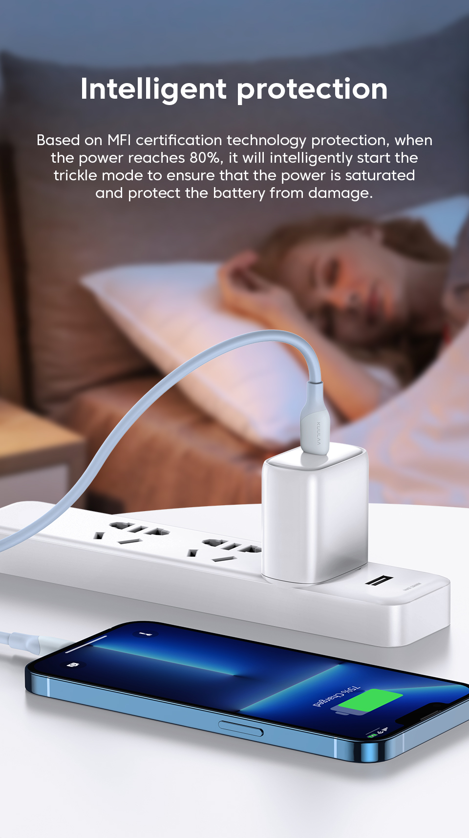 Mô tả Dây cáp sạc nhanh KUULAA loại C 30W 20W 18W 14 pro max 13 12 11 X Xs Xr 8 thích hợp cho iPad - 6