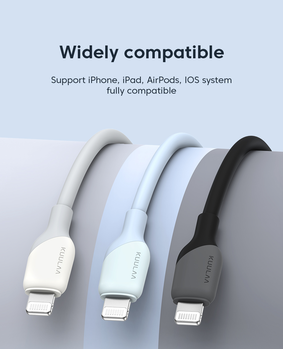 Mô tả Dây cáp sạc nhanh KUULAA loại C 30W 20W 18W 14 pro max 13 12 11 X Xs Xr 8 thích hợp cho iPad - 9