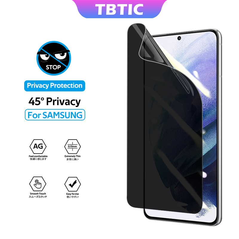 Mô tả Tbtic Cho Samsung S25 S24 S23 Ultra Plus S22 S21 S20 Note 20 10 9 8 S10 S9 FE 5G Bảo Vệ Màn Hình Riêng Tư Hydrogel Phim - 1