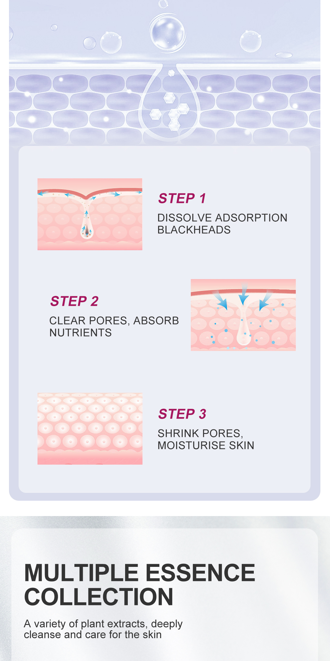 Mô tả Set sản phẩm lột mụn đầu đen RtopR gồm serum + 50 giấy lột mụn cho mũi 10ml RtopR Mango Blackhead Remover Mask Deep Cleans Pores 10ml+50pcs paper - 6