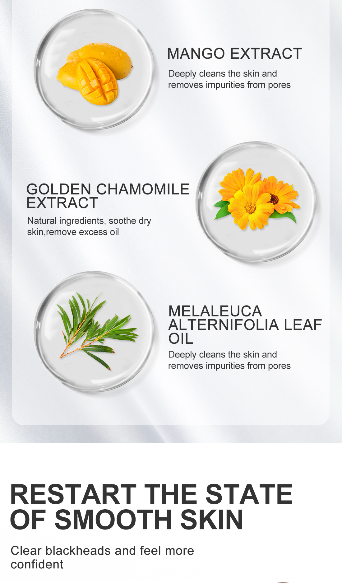 Mô tả Set sản phẩm lột mụn đầu đen RtopR gồm serum + 50 giấy lột mụn cho mũi 10ml RtopR Mango Blackhead Remover Mask Deep Cleans Pores 10ml+50pcs paper - 7