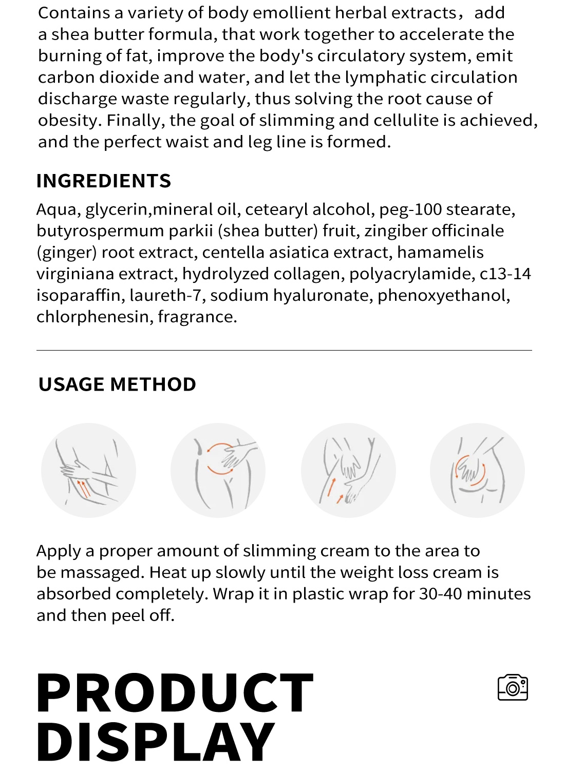 Mô tả MeiYanQiong Kem Giảm Béo Body Fat Burning Cream Massage Thúc Đẩy Đốt Cháy Mỡ 40g - 8