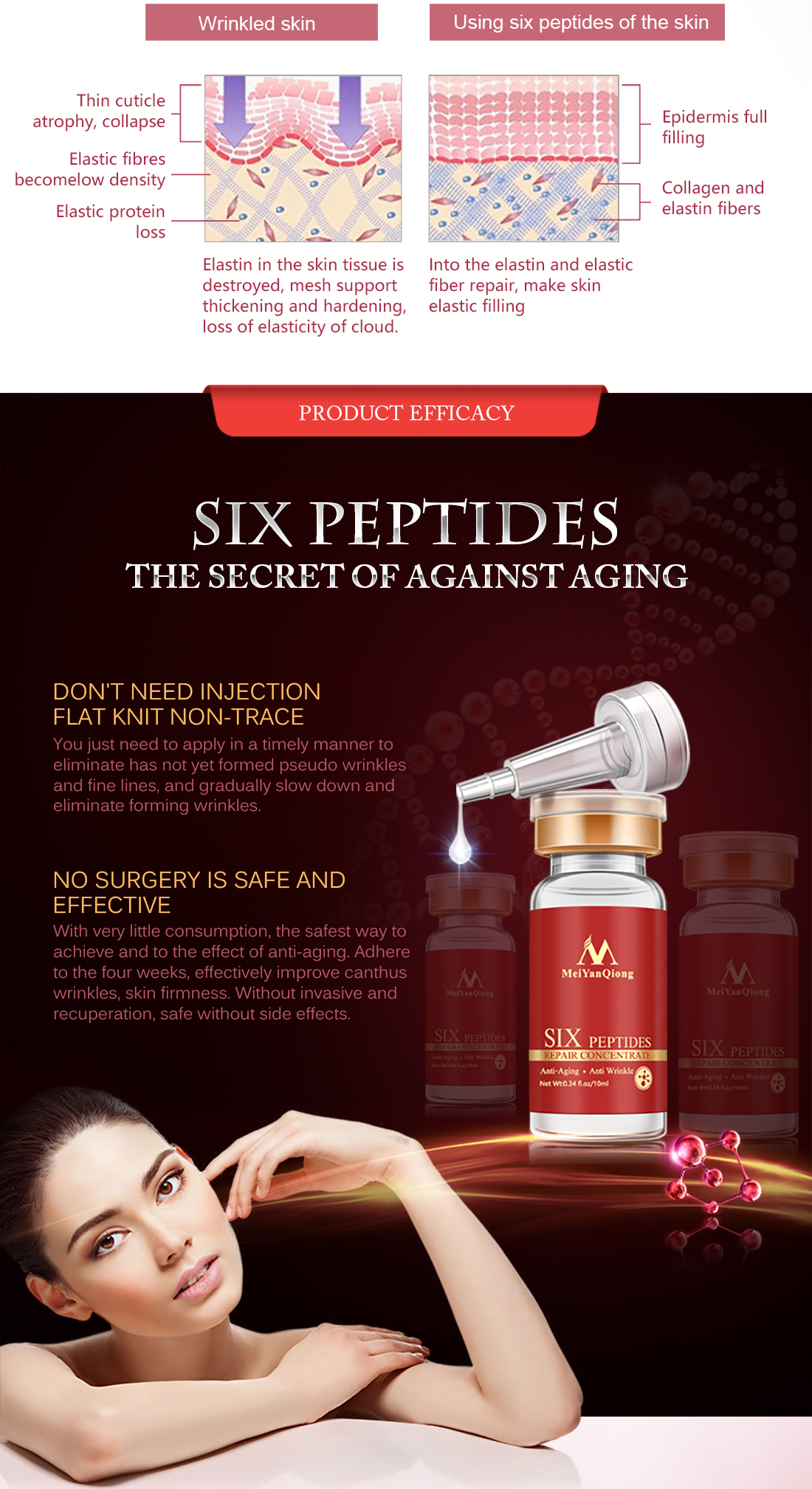 Mô tả MeiYanQiong Serum Dưỡng Da Serum Chăm sóc da huyết thanh Dưỡng da chống nếp nhăn chống lão hóa làm trắng da 10ml - 4