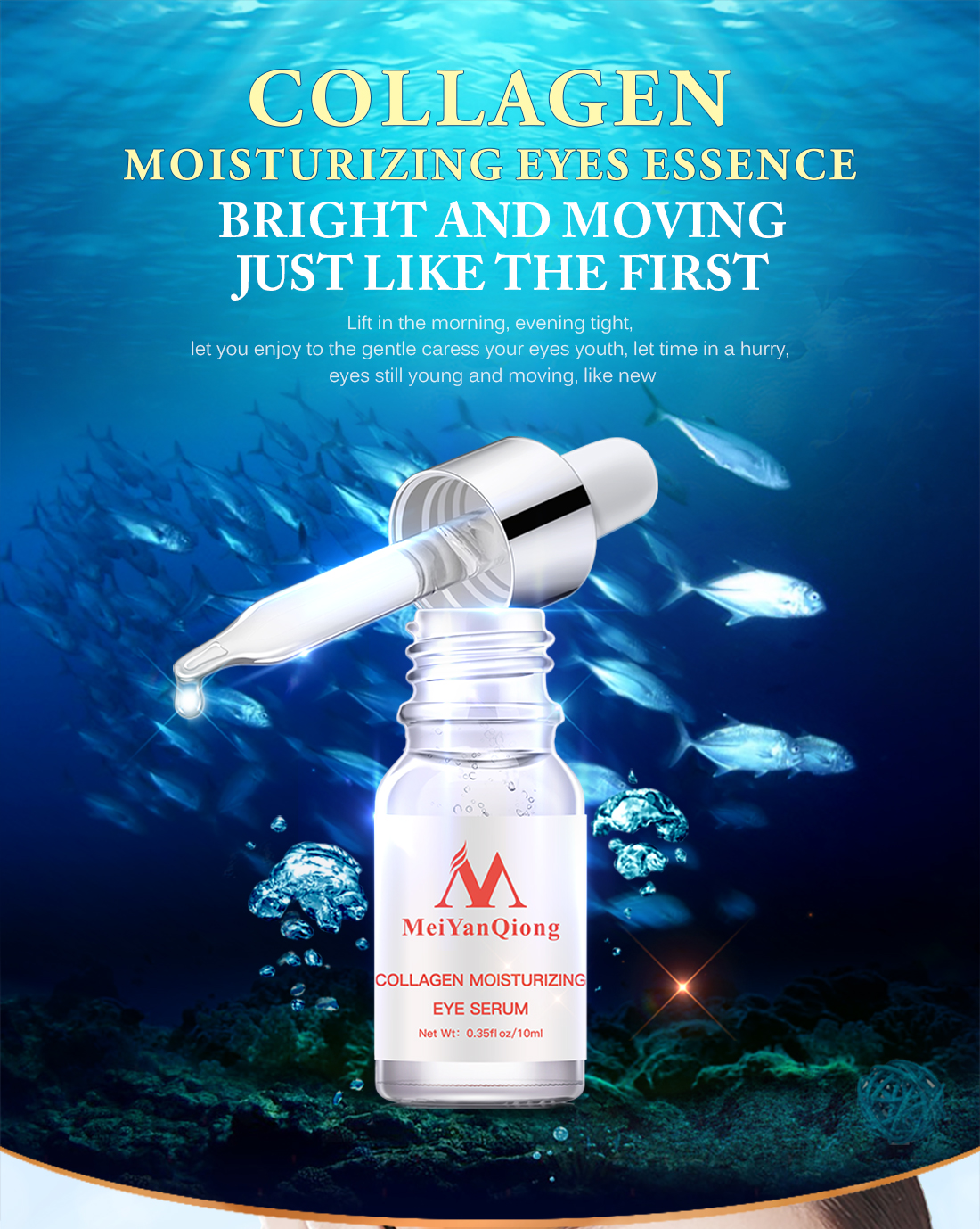 Mô tả MeiYanQiong Tái TạoTinh Chất Dưỡng Da Vùng Mắt Chống Lão Hóa Loại Bỏ Nếp Nhăn Rejuvenating eye Serum12ml - 1