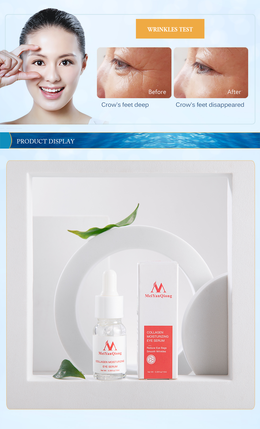 Mô tả MeiYanQiong Tái TạoTinh Chất Dưỡng Da Vùng Mắt Chống Lão Hóa Loại Bỏ Nếp Nhăn Rejuvenating eye Serum12ml - 9