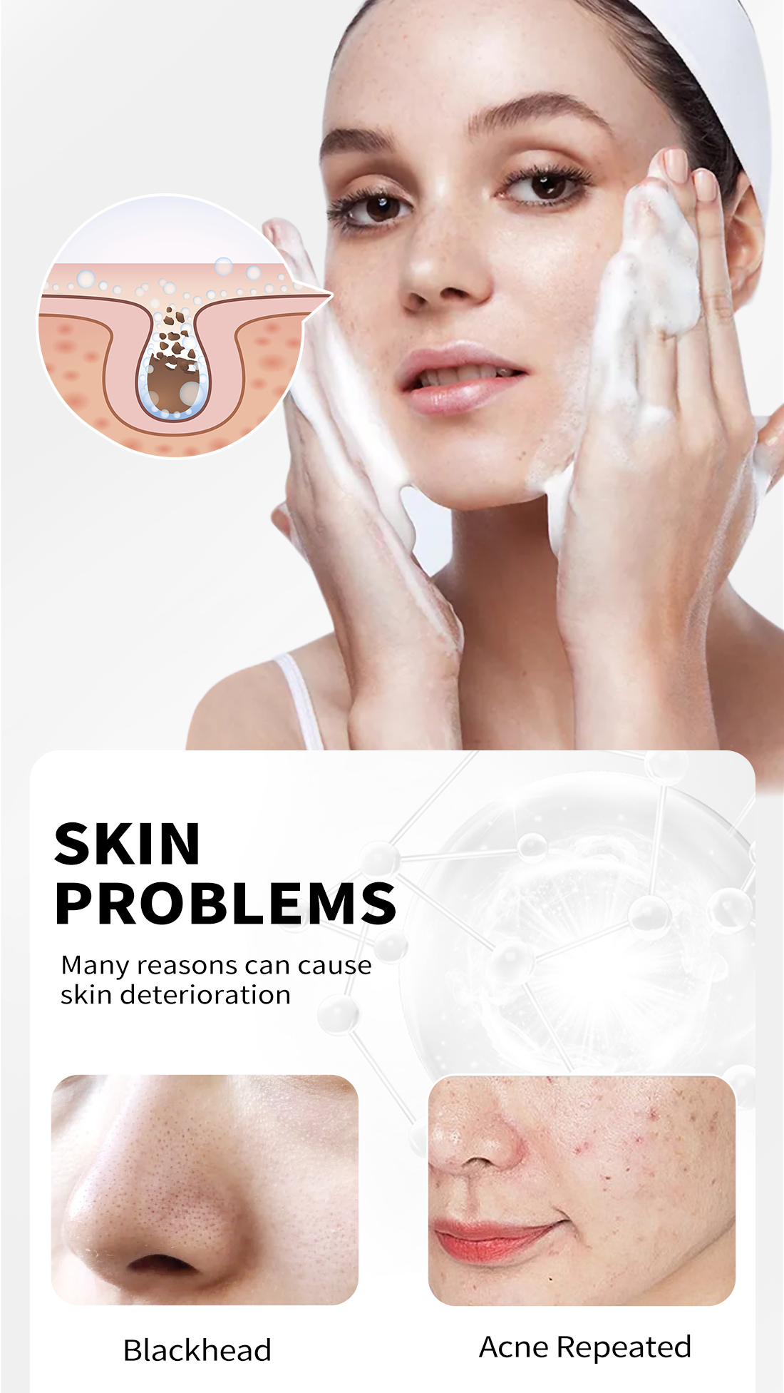 Mô tả MeiYanQiong Xà bông rửa mặt  than tre đen loại bỏ mụn đầu đen kiềm dầu se khít lỗ chân lông lớn hiệu quả - 3