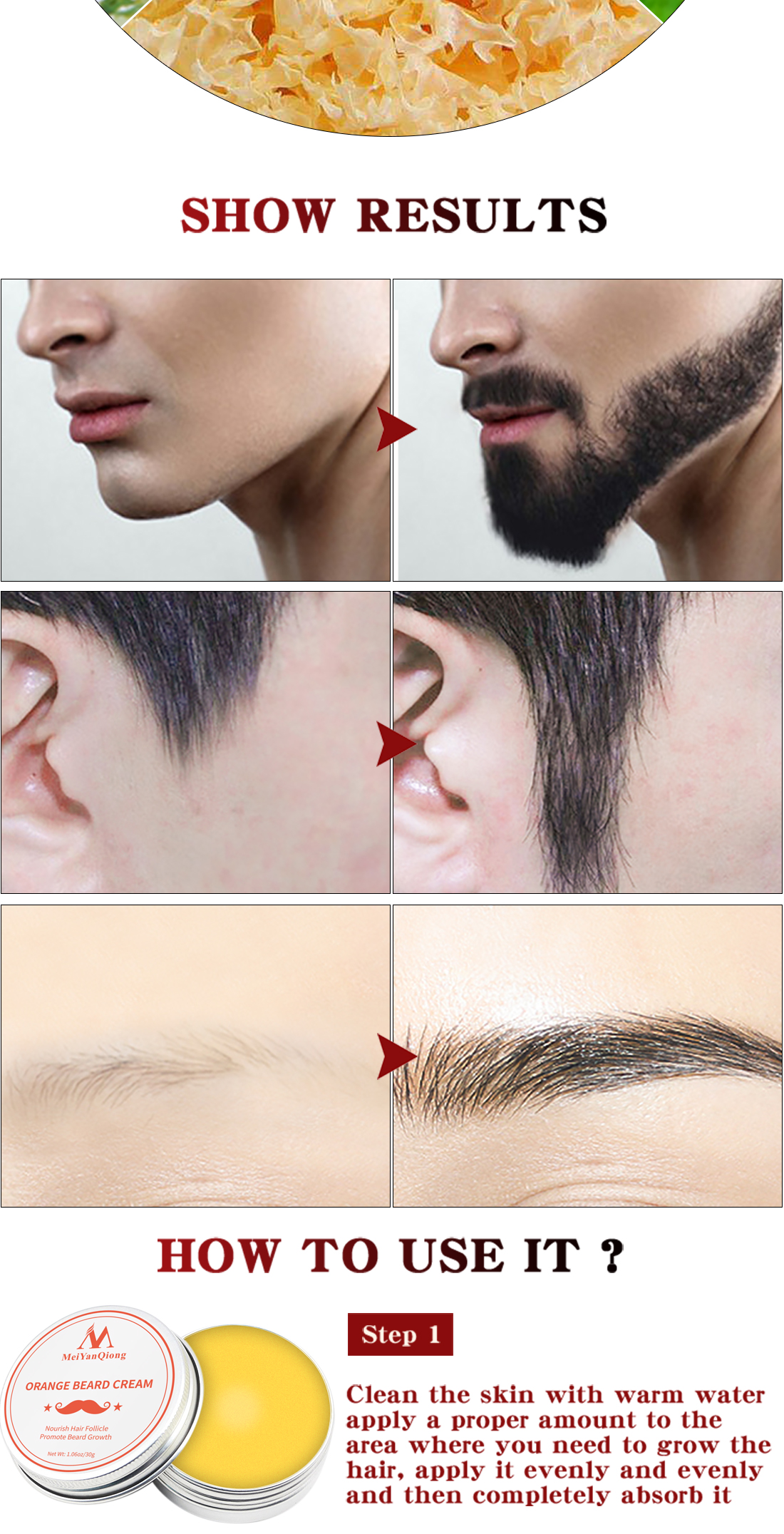 Mô tả MeiYanQiong kem râu Thúc Kích Mọc Chân Mày & Râu Cao Cấp Râu & Chân mày Chính Hãng 30g - 4