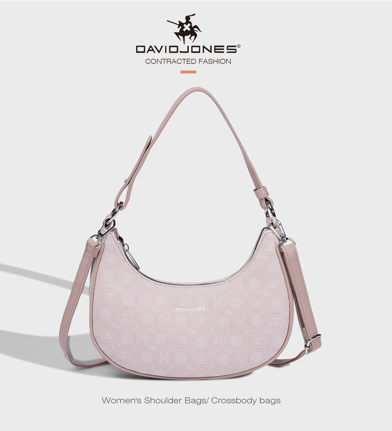 Mô tả David Jones Paris Nữ Kích Thước Nhỏ Cứng Hobo Túi Đeo Ngang Túi Đeo Vai pu Da Nữ Mềm Mại Và Mỏng Túi - 2