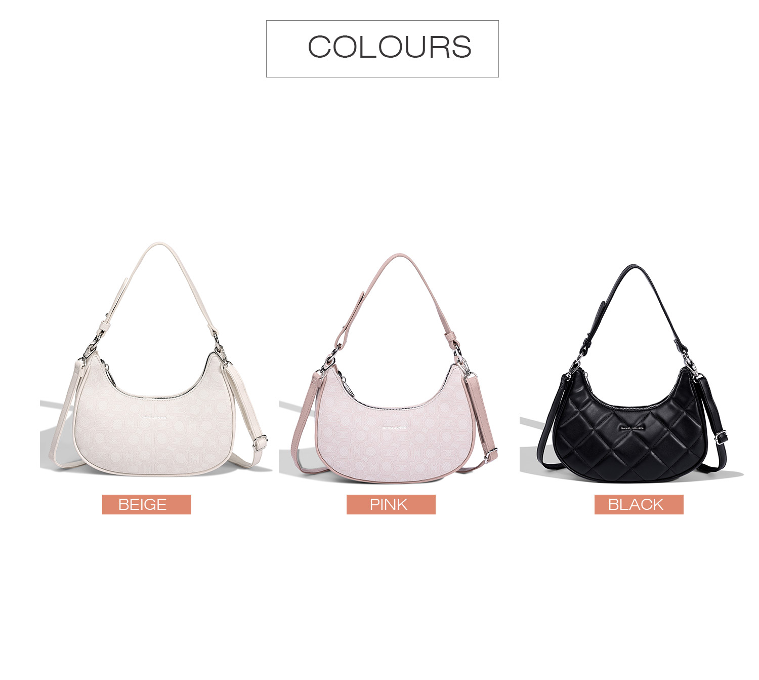 Mô tả David Jones Paris Nữ Kích Thước Nhỏ Cứng Hobo Túi Đeo Ngang Túi Đeo Vai pu Da Nữ Mềm Mại Và Mỏng Túi - 3