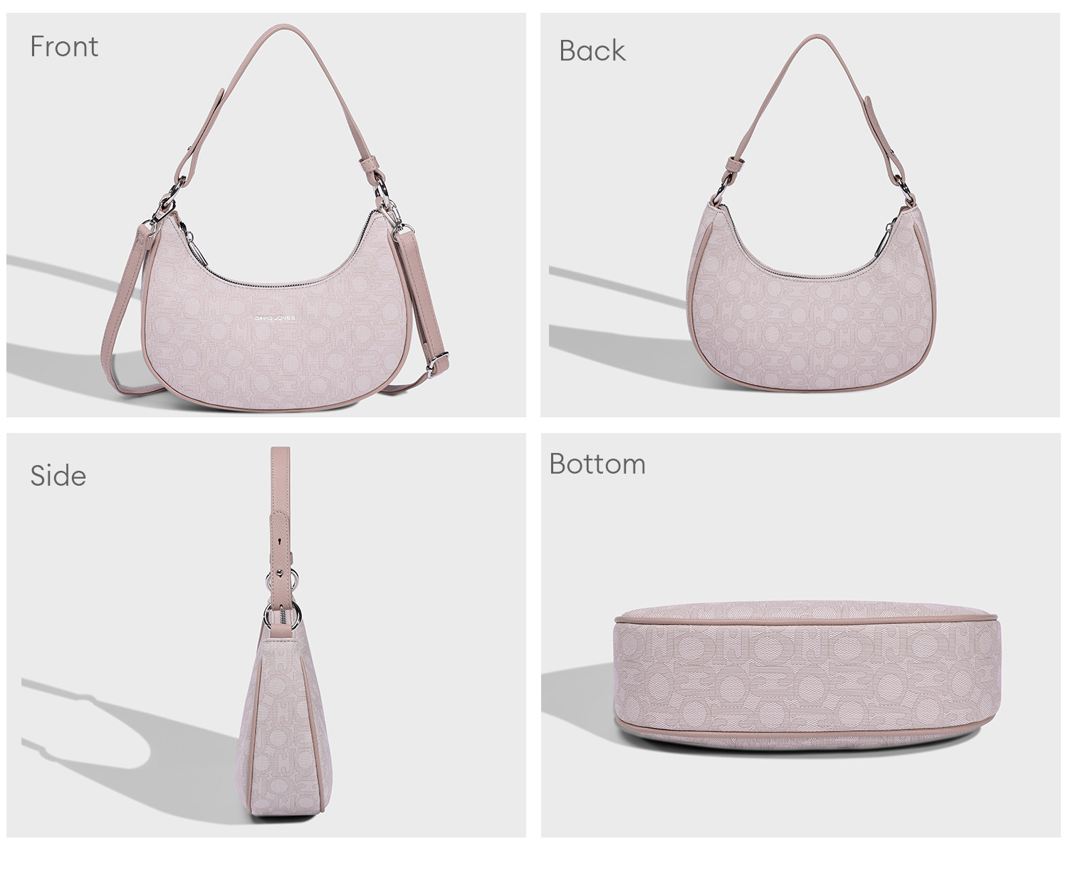 Mô tả David Jones Paris Nữ Kích Thước Nhỏ Cứng Hobo Túi Đeo Ngang Túi Đeo Vai pu Da Nữ Mềm Mại Và Mỏng Túi - 8