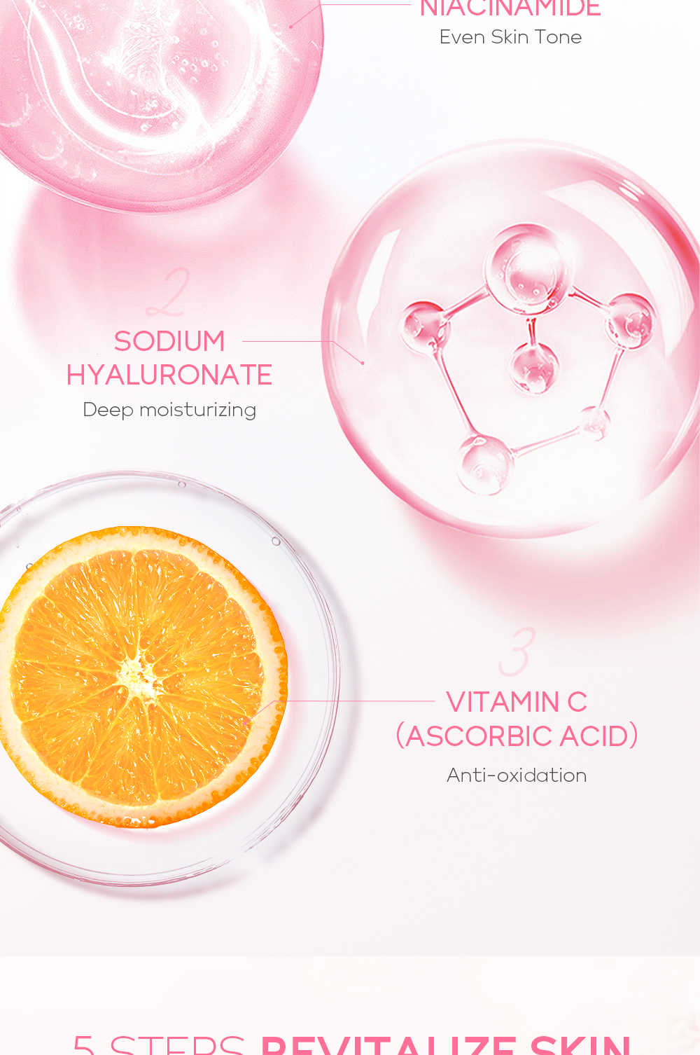 Mô tả Bộ 5 sản phẩm chăm sóc da mặt LAIKOU làm sáng và trẻ hóa làn da chiết xuất hoa anh đào - 7