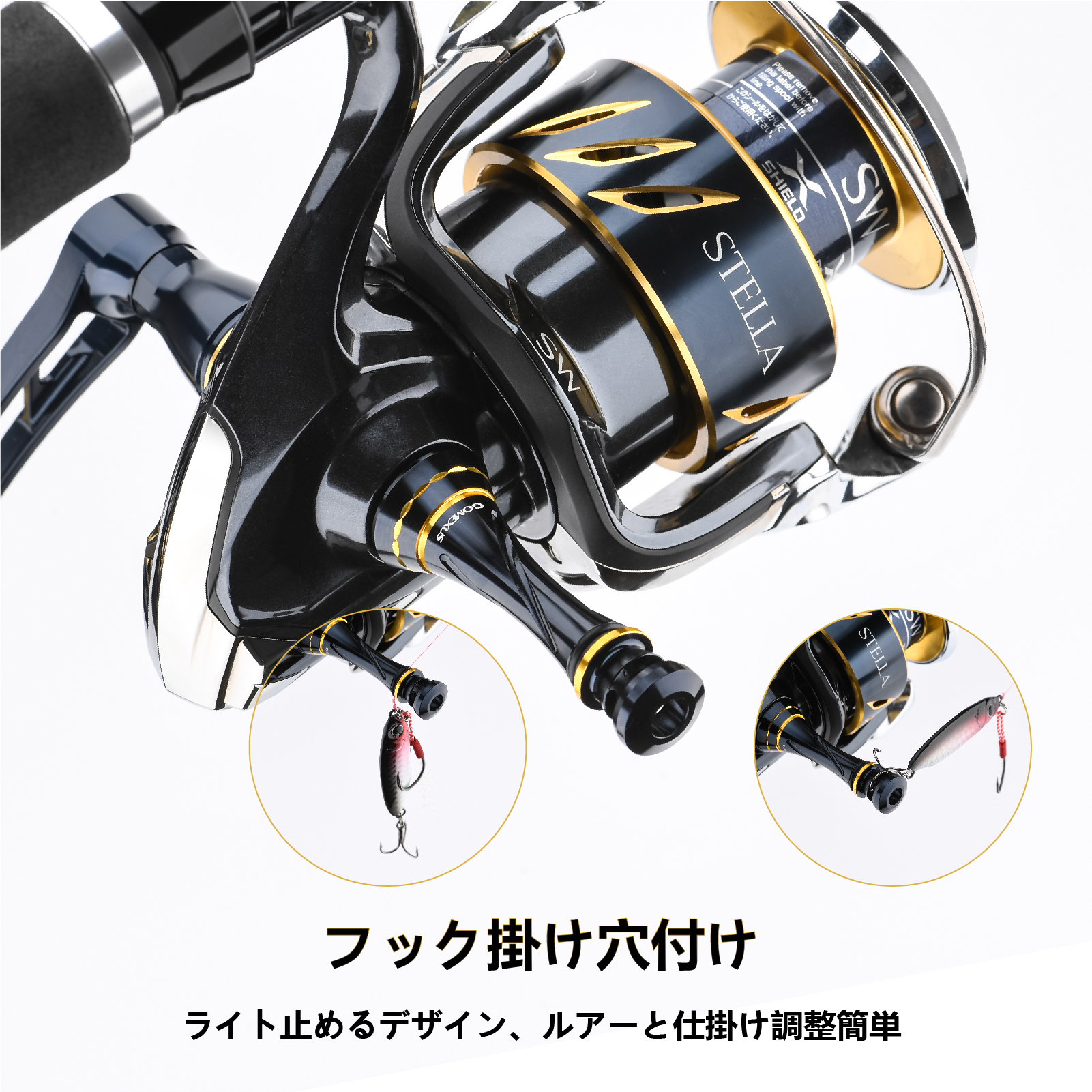 Mô tả Máy câu cá GOMEXUS R9 cho Shimano Stella SW Twin Power stradic Saragosa Daiwa Saltiga Certate cỡ 4000-6000 - 1