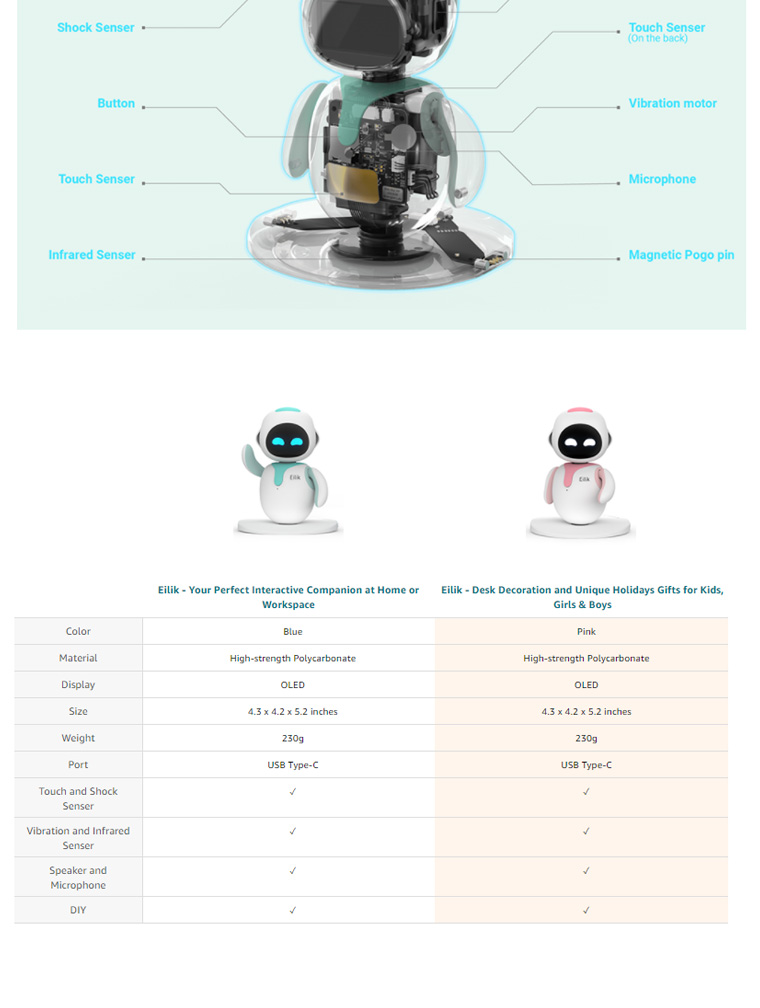 (Còn hàng) Robot thông minh Eilik A Little Companion Bot với niềm vui ...