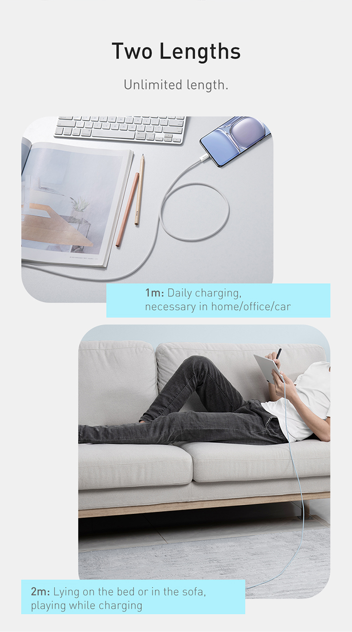 Mô tả Dây cáp sạc nhanh PD Baseus 100W từ Type-C sang Type-C tiện dụng cho Phone 15 Macbook Pro iPad Xiaomi Samsung - 8