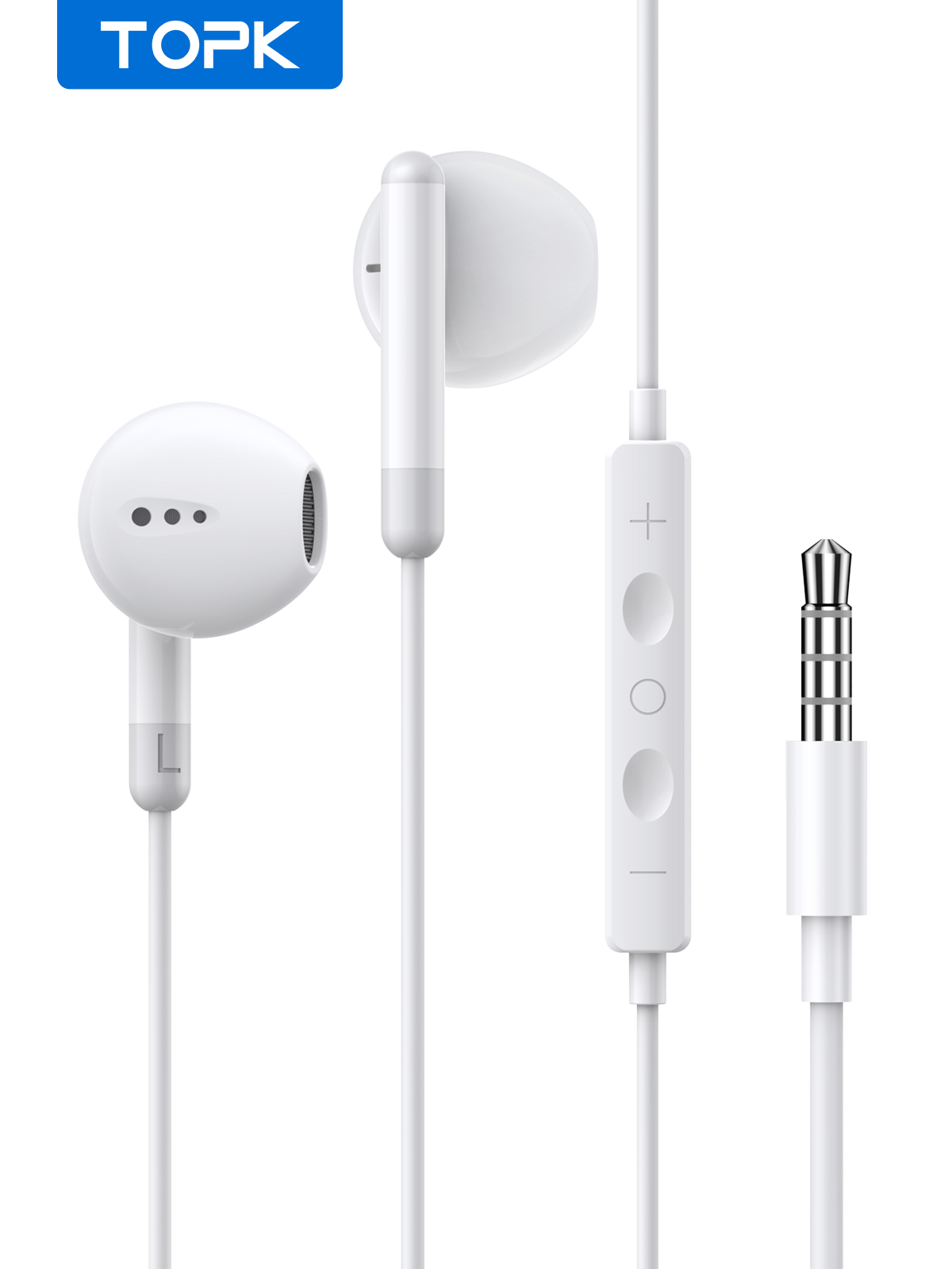 Mô tả TOPK Tai Nghe Nhét Tai Đầu Cắm 3.5mm Cho iphone android - 1