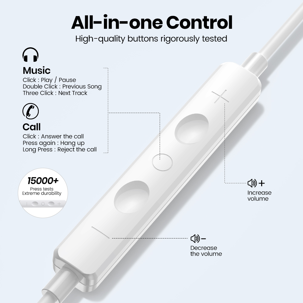 Mô tả TOPK Tai Nghe Nhét Tai Đầu Cắm 3.5mm Cho iphone android - 3