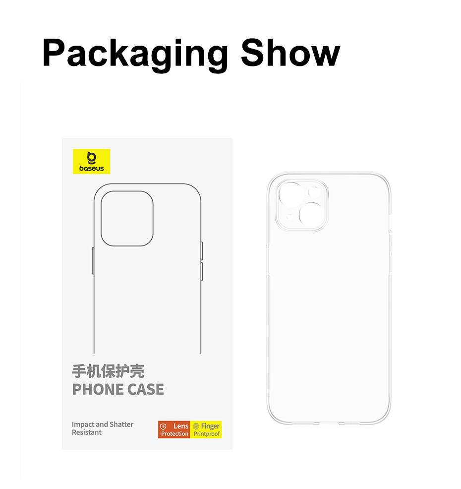 Mô tả Ốp điện thoại Baseus TPU dẻo trong suốt chống sốc bảo vệ camera thích hợp cho iphone 15 promax iphone 15 pro plus - 11
