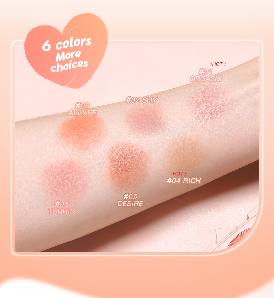 Các tông màu phấn má hồng O.TWO.O