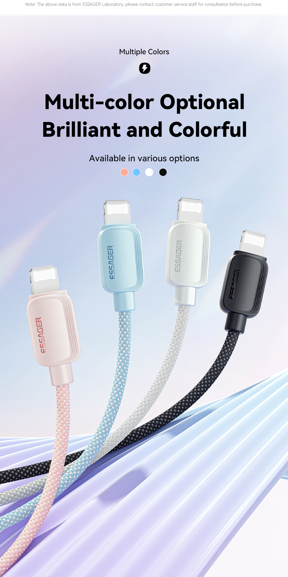 Mô tả Dây cáp sạc nhanh ESSAGER Type C sang IOS PD 29W thích hợp cho ip 14 - 5