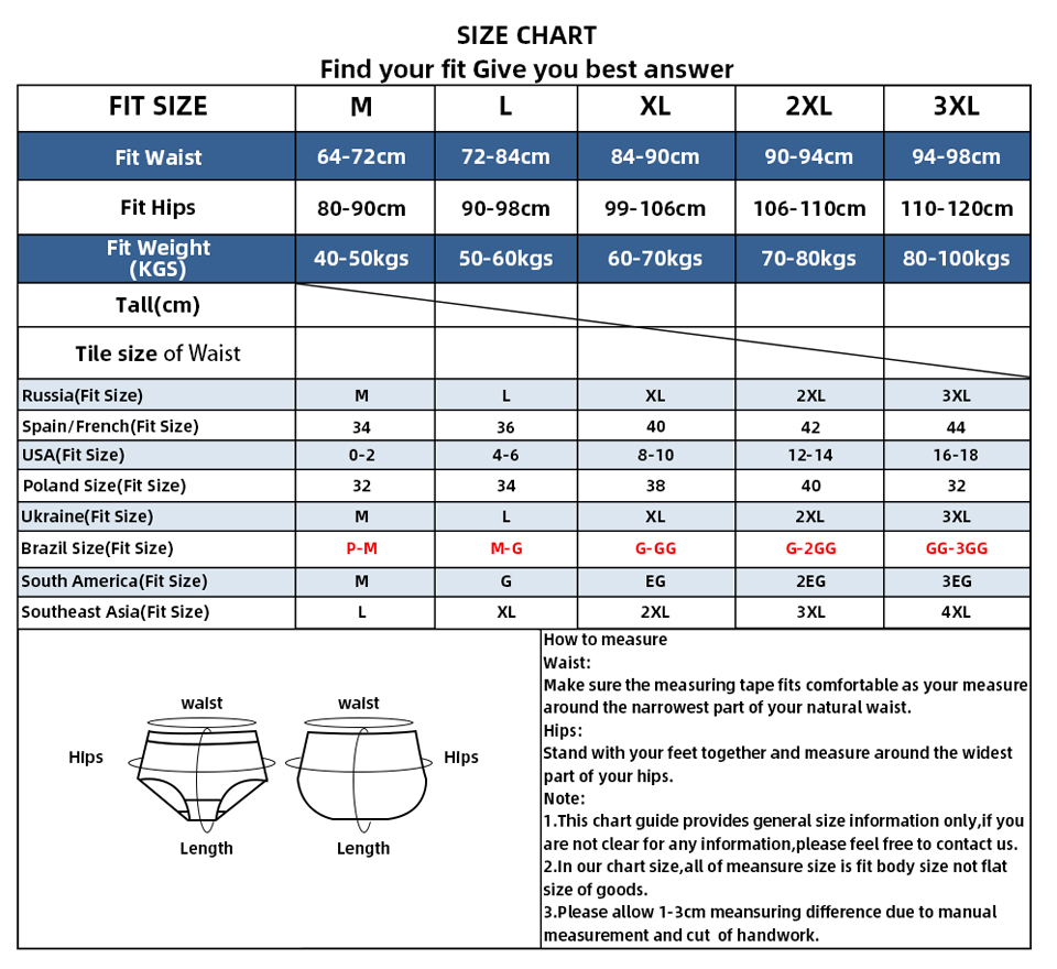Mô tả Fallsweet 40-100kg Quần Lót cotton Lưng Cao size Lớn Dành Cho Nữ / size m-xxxl - 3
