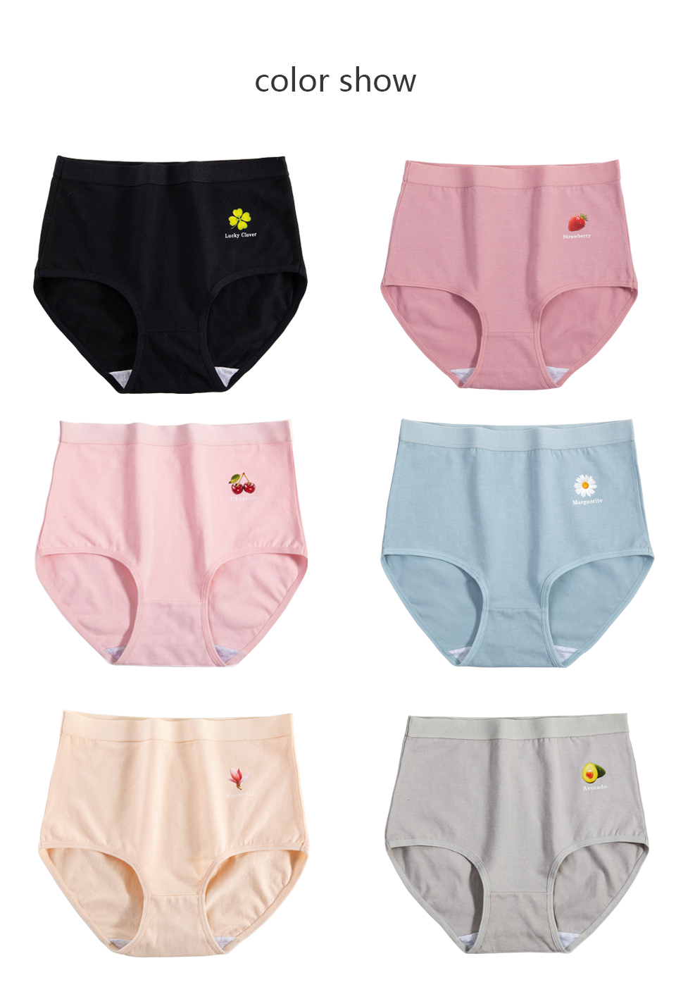 Mô tả Fallsweet 40-100kg Quần Lót cotton Lưng Cao size Lớn Dành Cho Nữ / size m-xxxl - 4