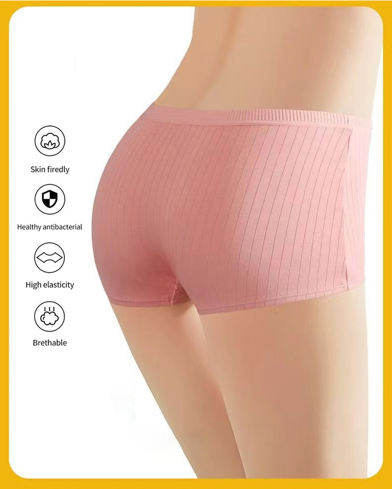 Mô tả Fallsweet Quần Lót Boxer cotton Lưng Vừa Mềm Mại Màu Trơn Chống Liền Mạch Gợi Cảm Cho Nam Và Nữ - 5