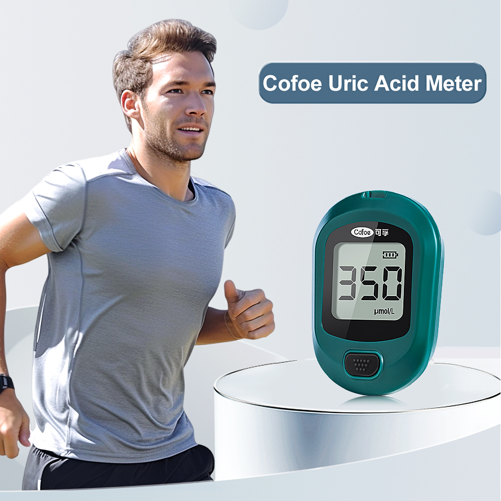 Mô tả Bộ đồng hồ đo kiểm tra axit Cofoe Uric với 25 dải thử nghiệm + Lancet - 1