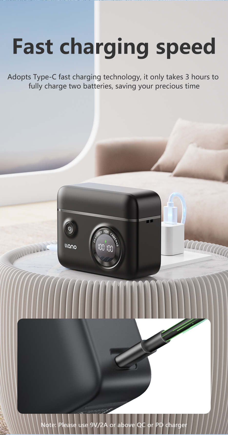 Llano Đế Sạc Canon LP-E6NH - Tính năng