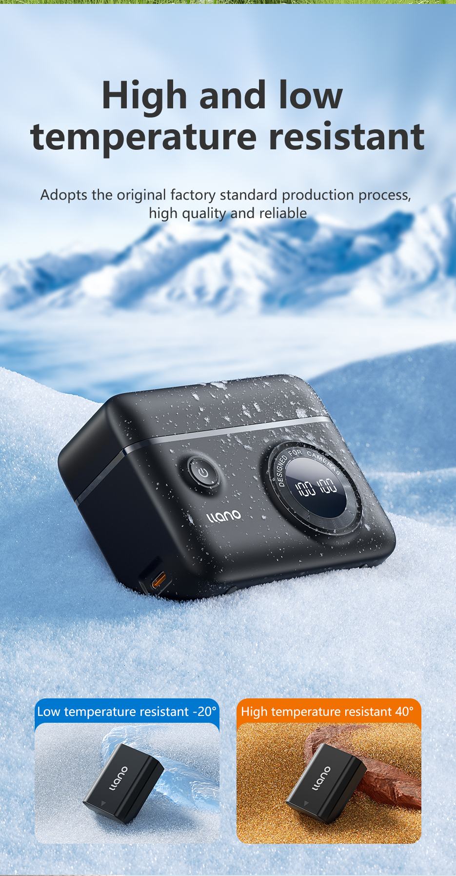 Mô tả Bộ sạc pin máy ảnh kỹ thuật số LLANO với ngăn đựng thẻ sd cho Sony np-fz100 - 6