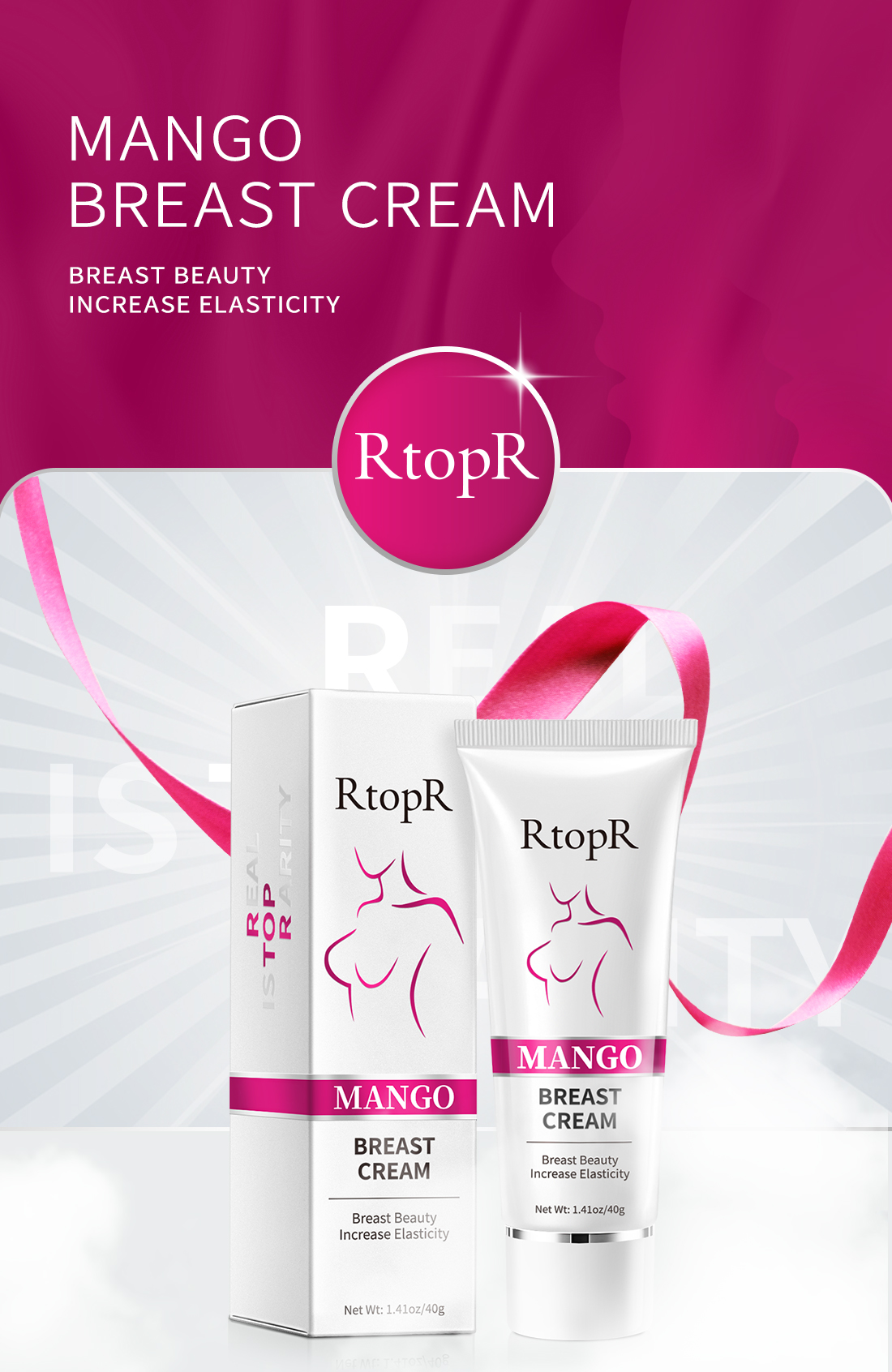 Mô tả Kem nở ngực RTOPR chiết xuất quả xoài massage săn chắc và nâng ngực cho nữ 40g RtopR Mango Breast Enlargement Cream - 1