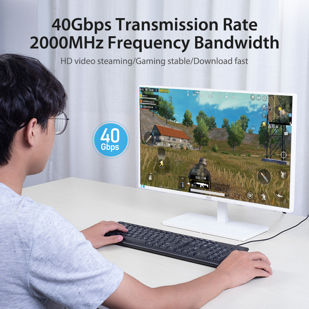 Mô tả Dây cáp mạng Vention CAT8 40Gpbs ethernet Cáp Mạng 2000Mhz RJ45 SFTP tốc độ cao chuyên nghiệp Dây cáp - 4