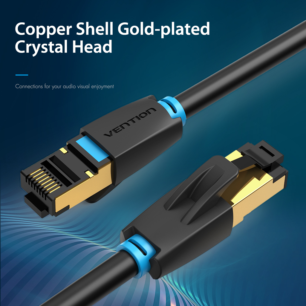 Mô tả Dây cáp mạng Vention CAT8 40Gpbs ethernet Cáp Mạng 2000Mhz RJ45 SFTP tốc độ cao chuyên nghiệp Dây cáp - 6