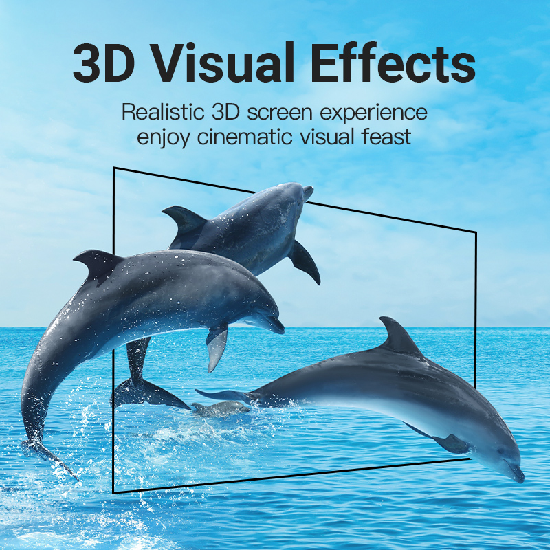 Mô tả Dây Cáp HDMI Vention 3D 4K Tốc Độ Cao Dạng Dẹt Đầu Mạ Vàng Cho Notebook/Máy Chiếu/TV/VR - 3