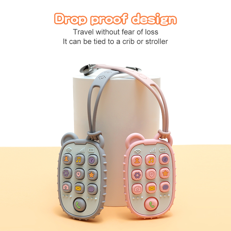 Mô tả Đồ Chơi Điện Thoại Di Động Mô Phỏng Gấu Nhỏ Bằng Silicon Không bpa Thoải Mái Cho Bé - 2
