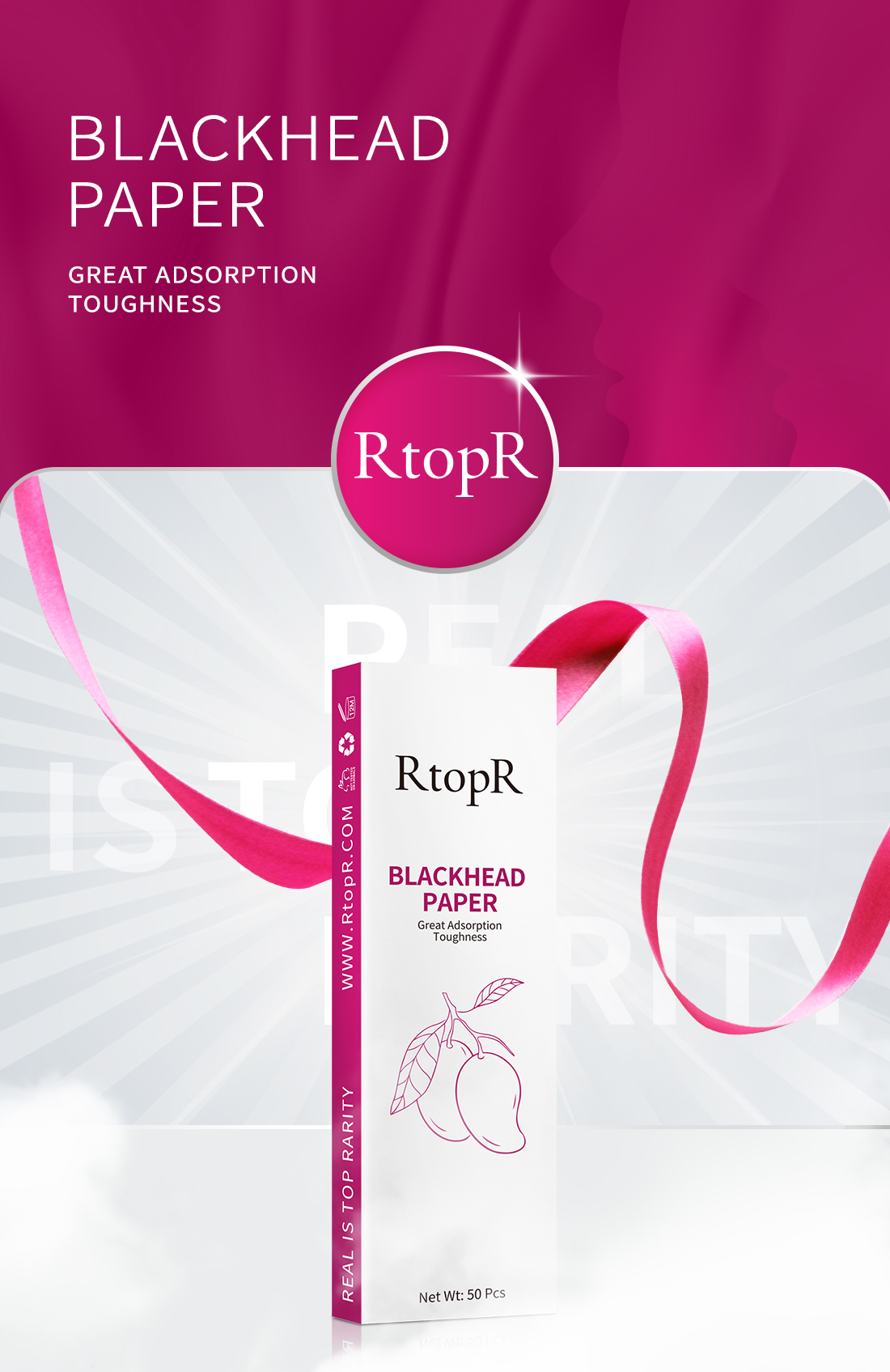 Mô tả Bộ 50 giấy lột mụn đầu đen RTOPR - 1