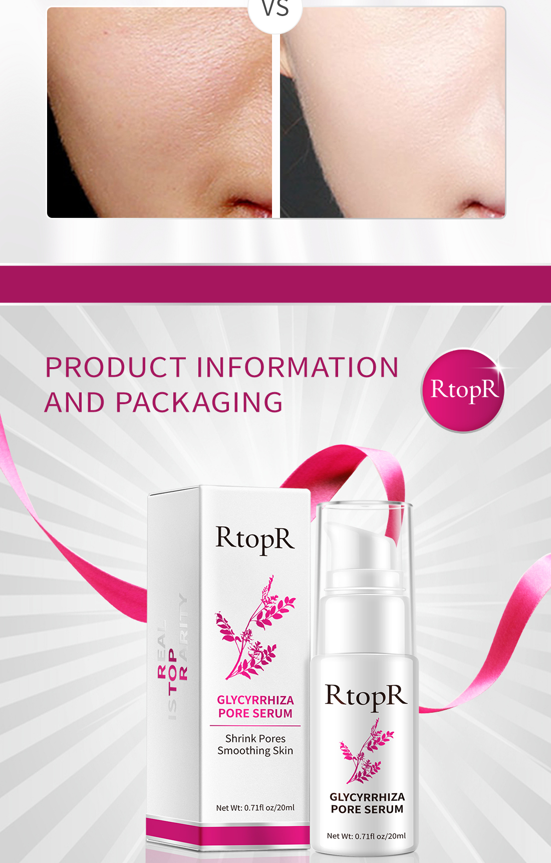 Mô tả RtopR Tinh chất phục hồi lỗ chân lông Glycyrrhiza 20ml - 8
