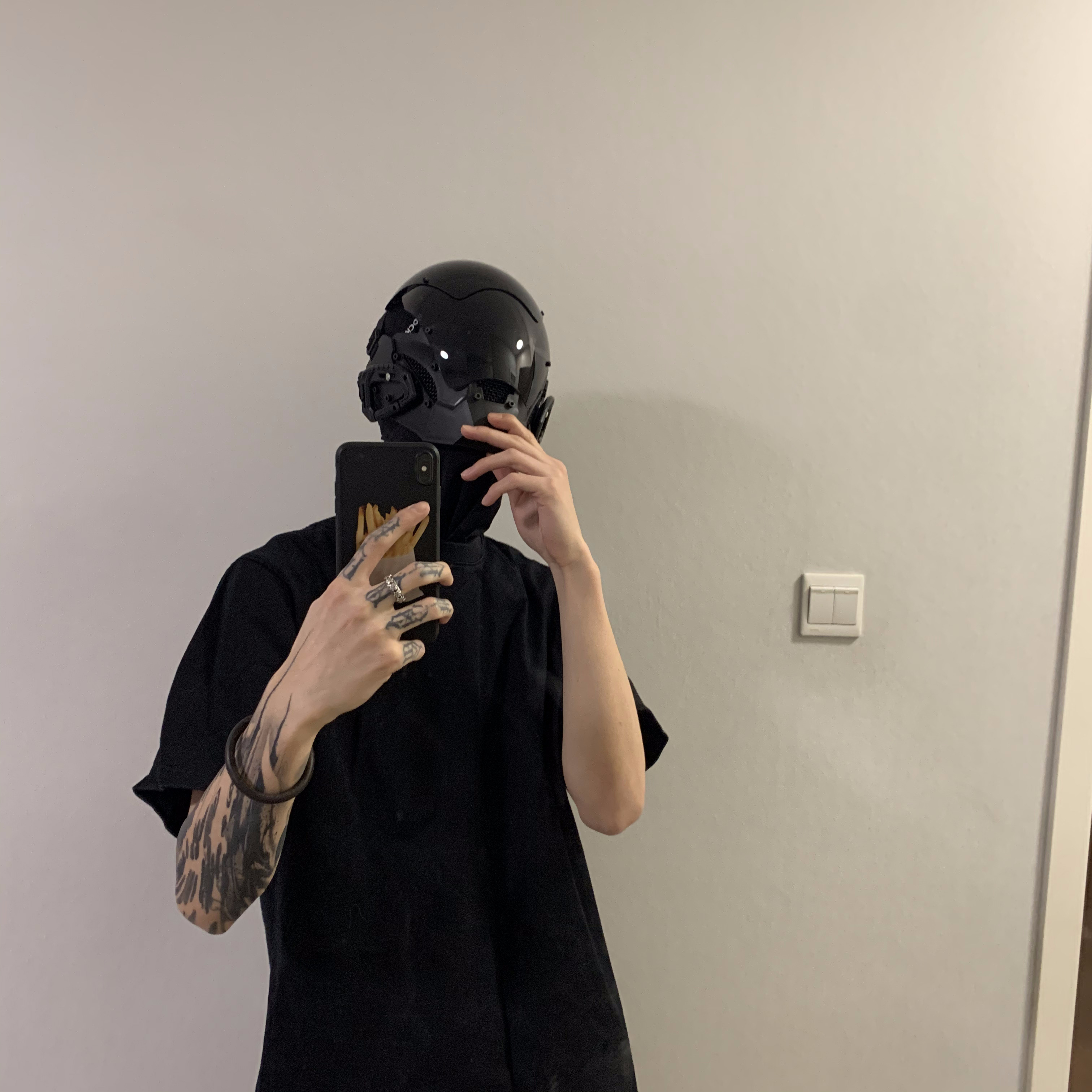 Mặt nạ Cyberpunk Tự làm Handmade Customized Cosplay Mask Thiết bị khoa ...