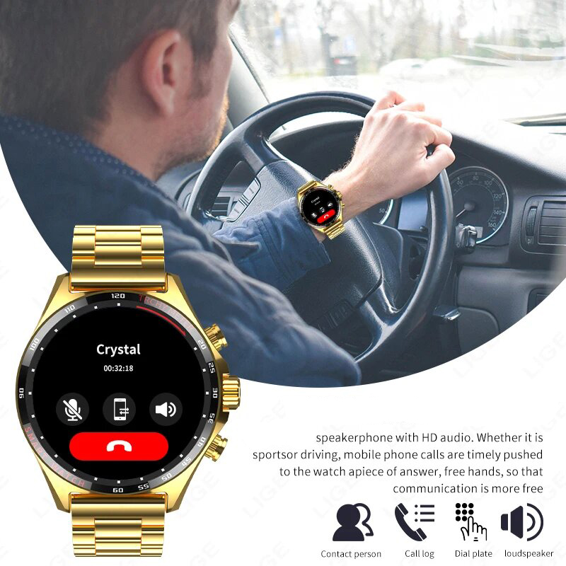 Mô tả Đồng Hồ Thông Minh lige Có La Bàn gps Kết Nối bluetooth Chống Thấm Nước Cho Nam - 9