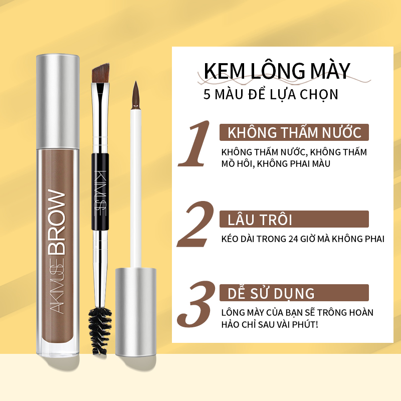 Mô tả Gel kẻ lông mày KIMUSE chống nước lâu phai 5 màu sắc tùy chọn - 1
