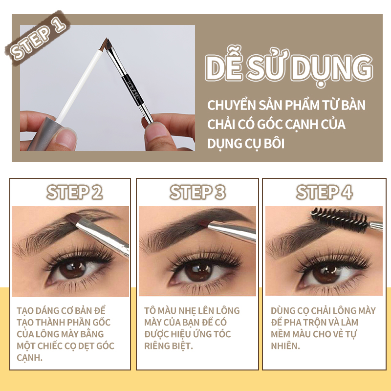 Mô tả Gel kẻ lông mày KIMUSE chống nước lâu phai 5 màu sắc tùy chọn - 5