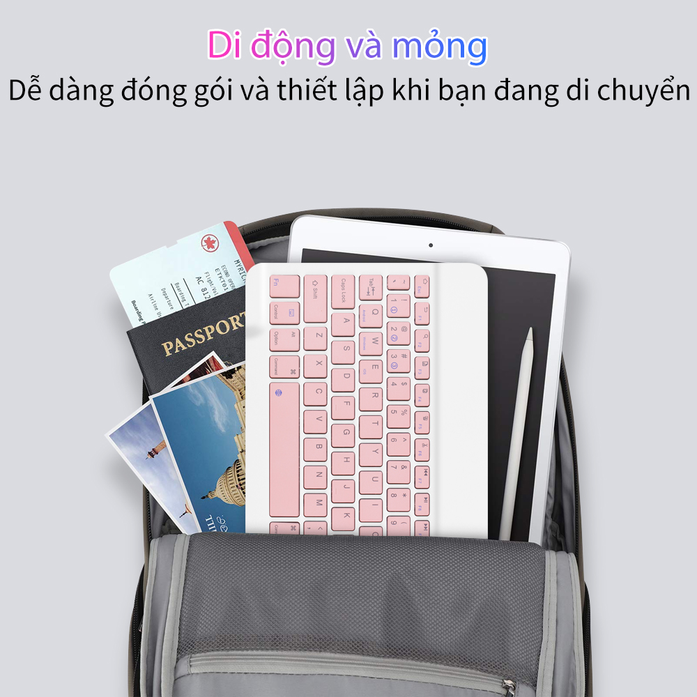 Bàn Phím Bluetooth Goojodoq Gen 2 10 Inch 3 Trong 1 Bộ Không Dây Chuột Nhẹ Di Động Cho iPad Samsung Điện Thoại Xiaomi – ảnh mô tả chi tiết 5